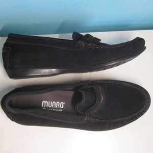 Munro Black Suede Loafers